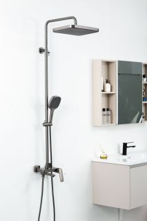 Душевая стойка Gappo G2428-9 оружейная сталь